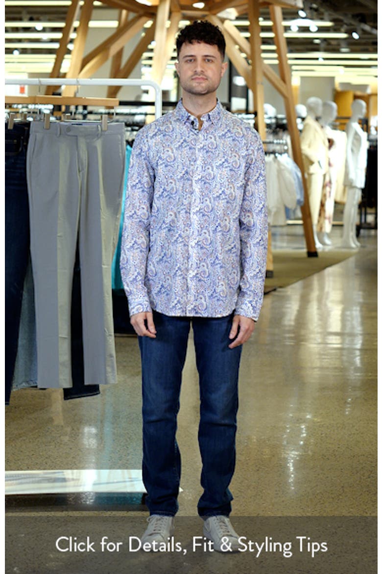 Large Mosaic Print Button-Up Shirt video