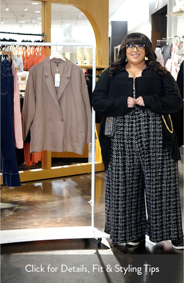 Double Breasted Organic Linen Blazer, sales video thumbnail