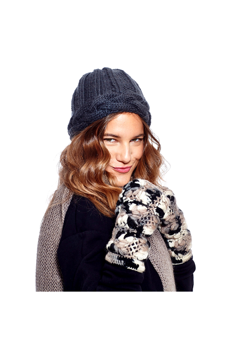 Multi Color Flower Crochet Handwarmers, Alternate, color, Black Multi