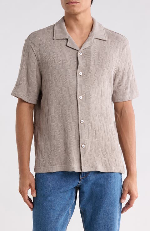 Textured Cuban Camp Shirt