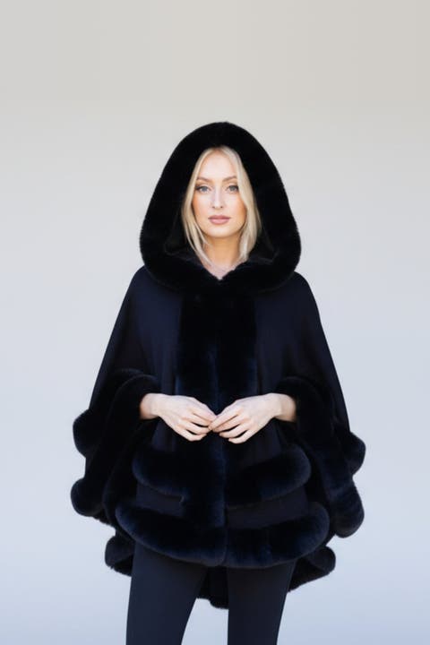 Jolie Hooded Cape Poncho