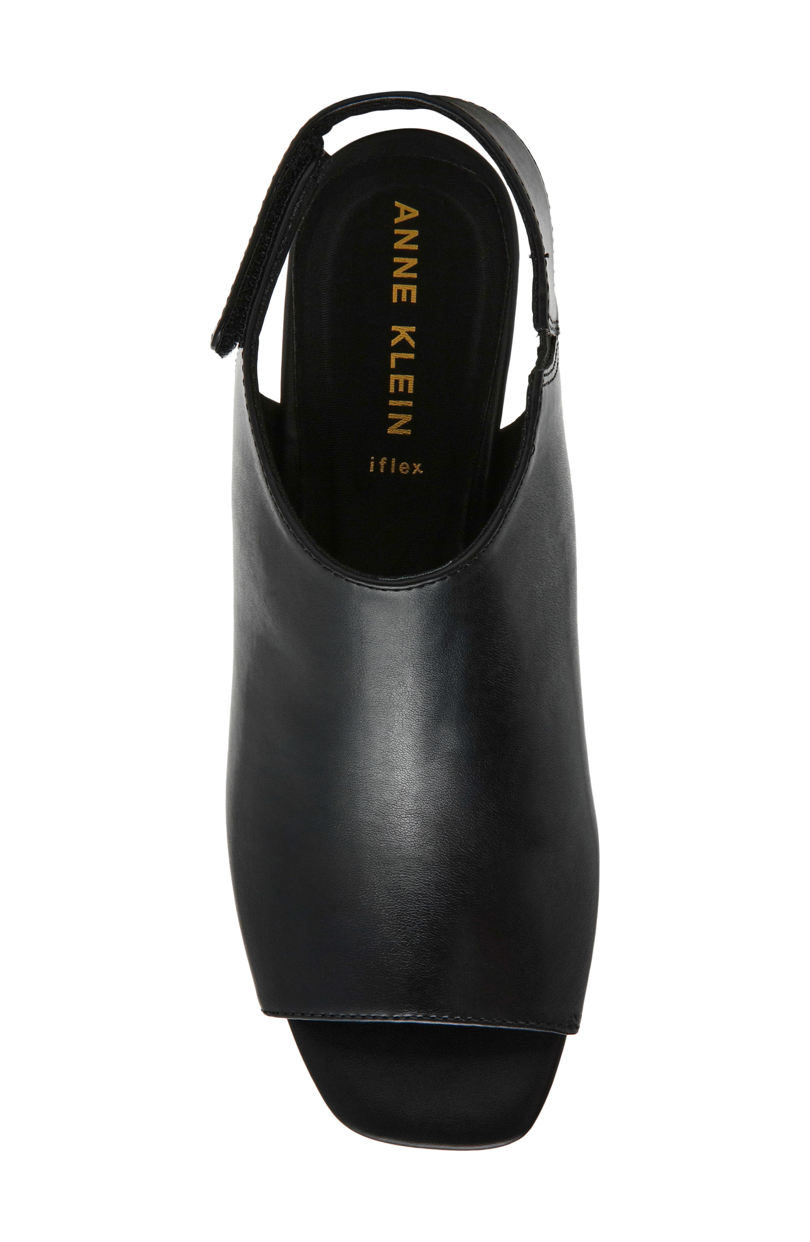 Anne Klein Semana Ankle Strap Sandal, Alternate, color, Black Smooth