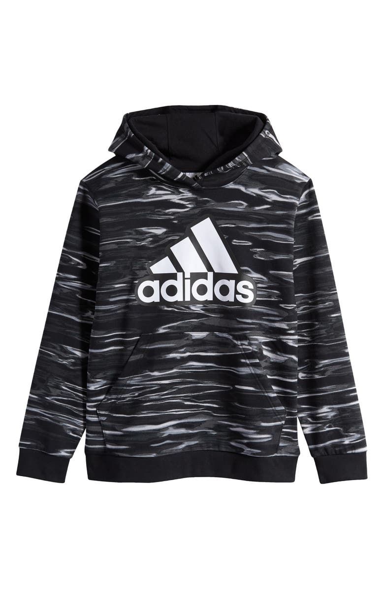 adidas Kids' Liquid Camo Pullover Hoodie, Main, color, 