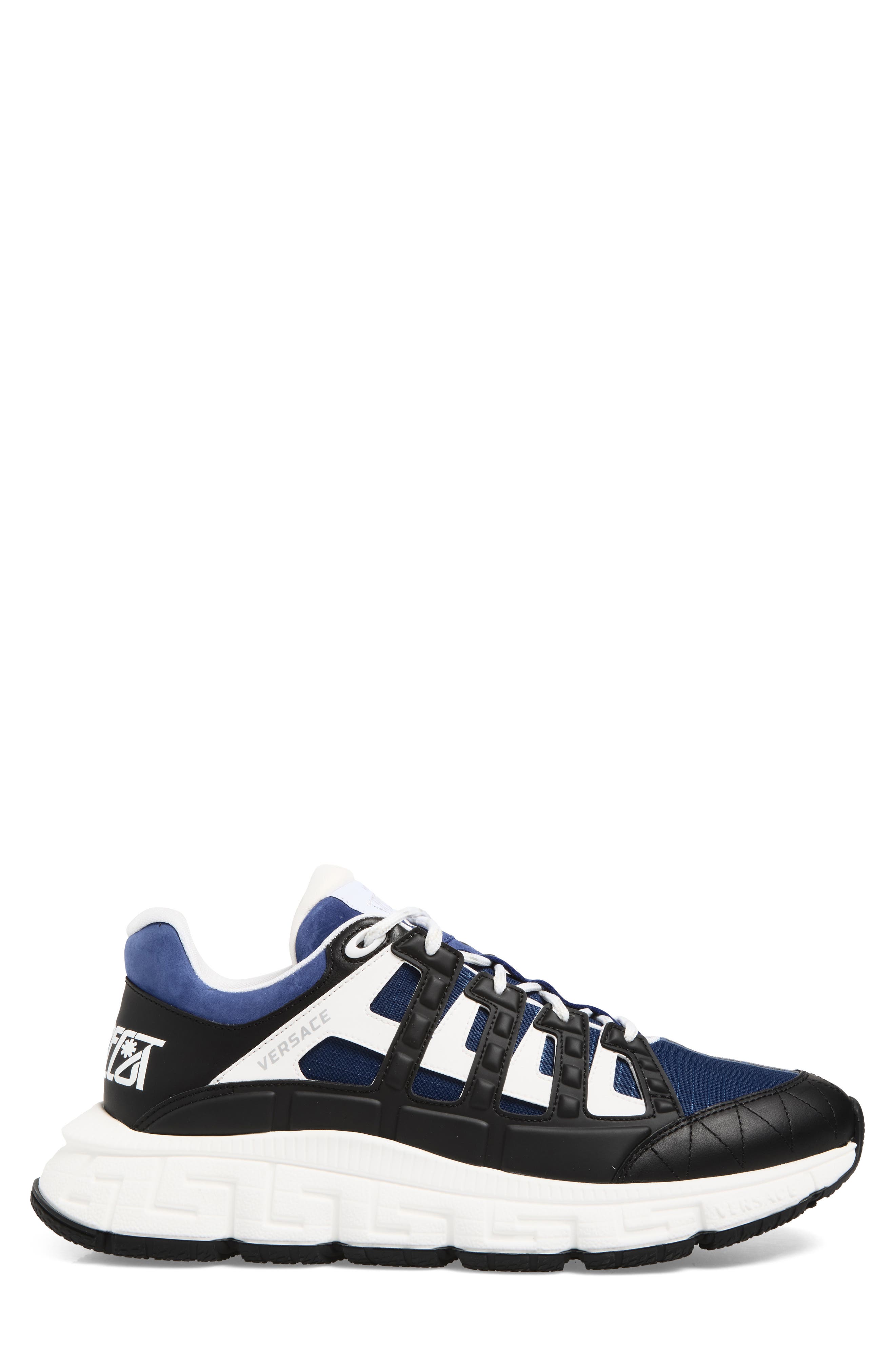 Versace Trigreca Sneaker, Alternate, color, Black Blue Petrolio White
