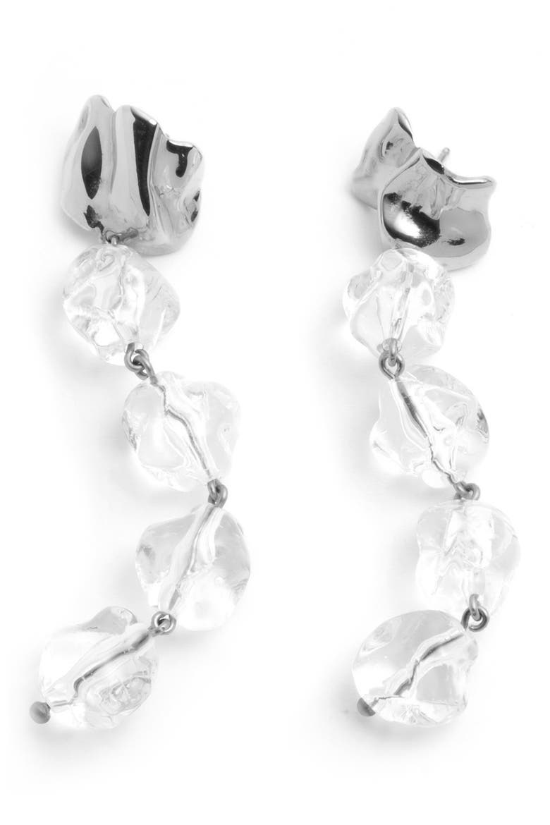 Lucite® Drip Earrings, Alternate, color, STERLING SILVER