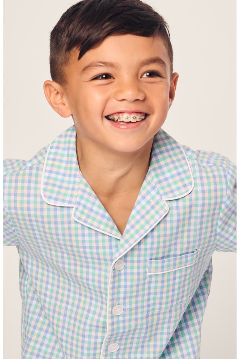 Spring Gingham Twill Short Set, Alternate, color, WHITE