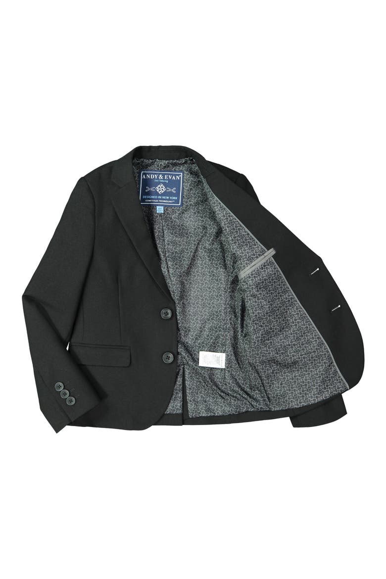 Kids' Solid Stretch Two-Piece Suit, Alternate, color, OXFORD