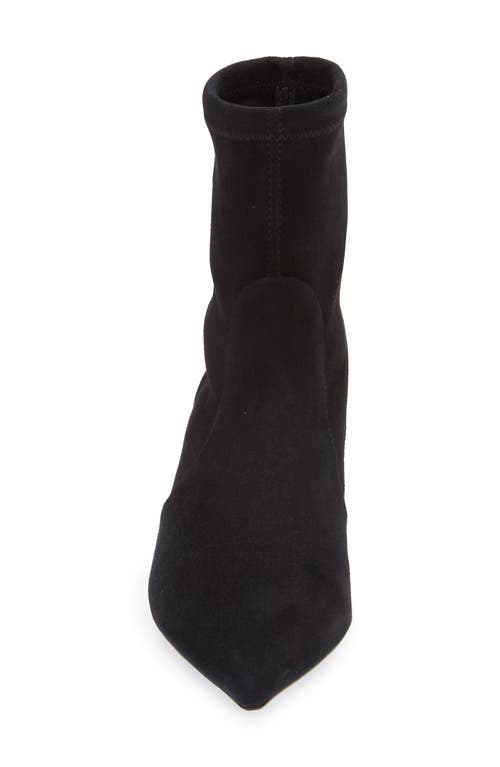 Stuart Weitzman Stuart Sculpt Pointy Toe Bootie 50 In Black