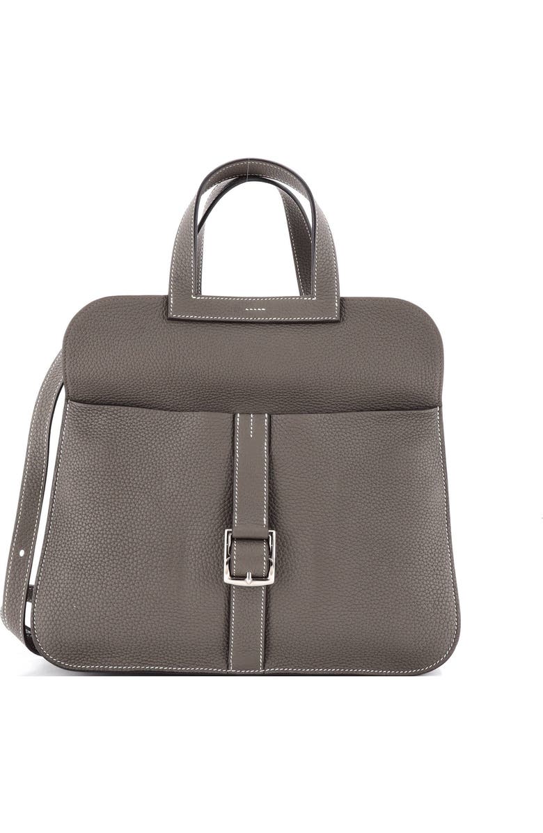 Pre-Owned Hermes Halzan Bag Clemence 31, Main, color, Etain