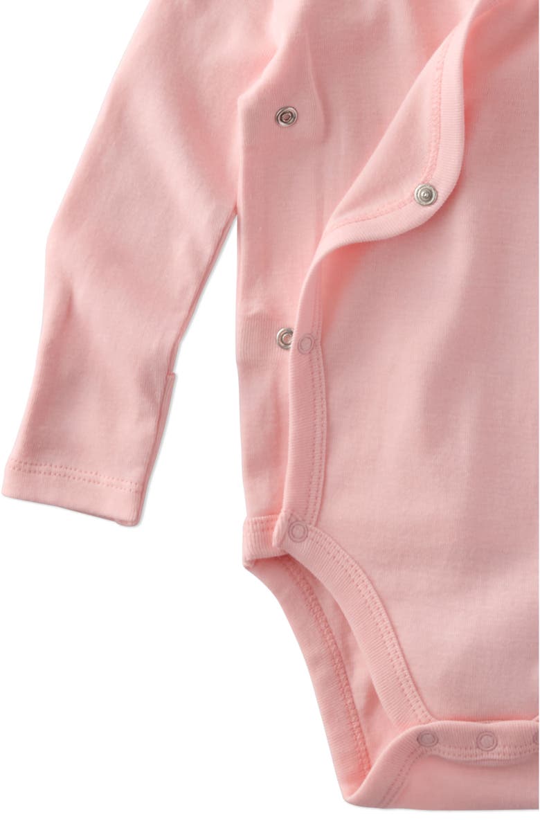 BUTTERBLU Sterling Side Snap Organic Cotton Assorted 3-Pack Bodysuits, Alternate, color, Floral Fields Check