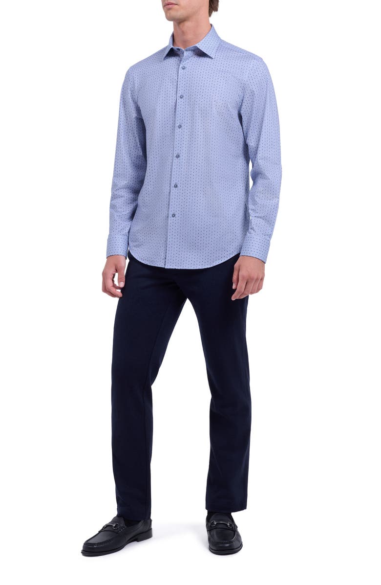 Bugatchi James OoohCotton<sup>®</sup> Geo Print Button-Up Shirt, Alternate, color, 