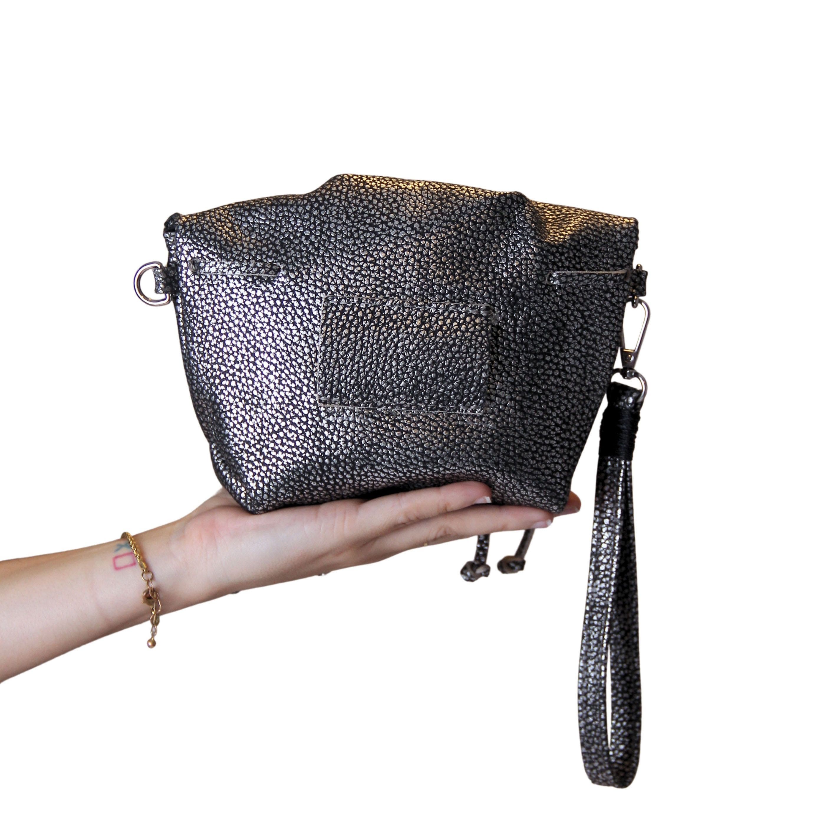 Mini Butterfly Leather Bag, Alternate, color, Roman Chrome