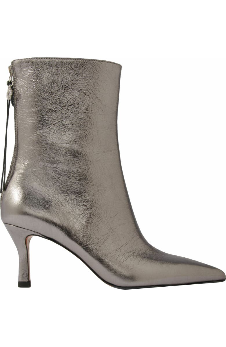 maje Metallic pointed-toe boots, Alternate, color,