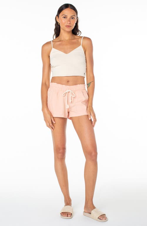 ROXY ROXY OCEANSIDE COTTON DRAWSTRING SHORTS
