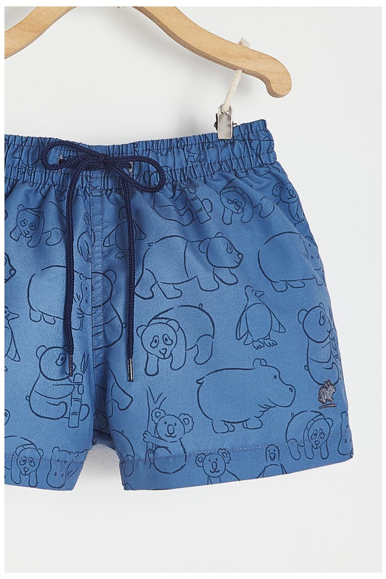 Premium Quality Panda Swim Trunks for Toddler, Alternate, color, BLUE