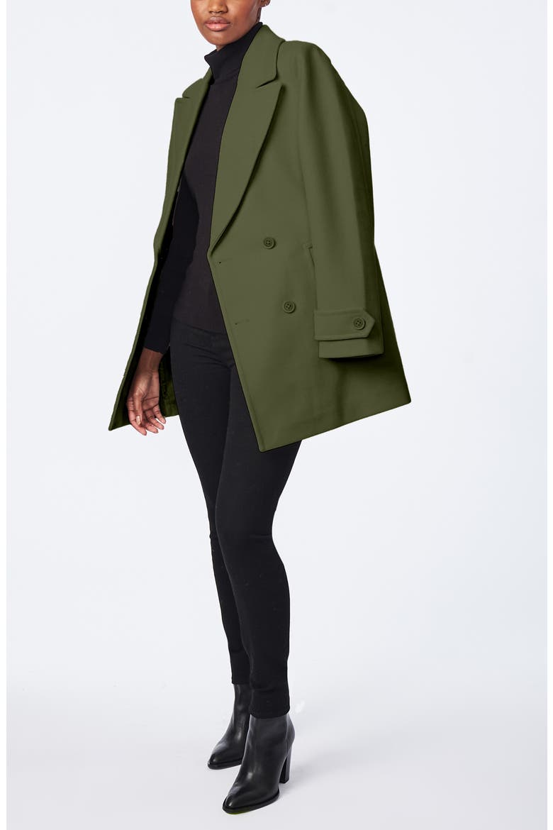 Classic Double Breasted Coat, Alternate, color, OLIVE