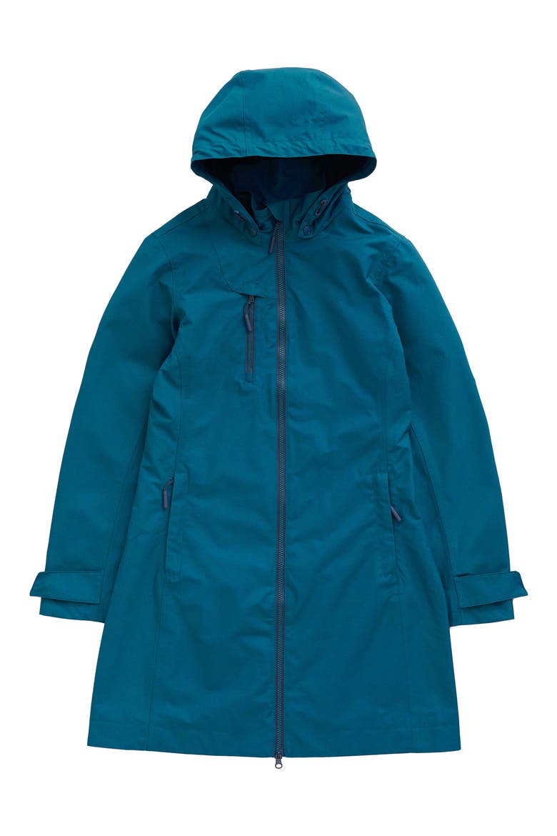 Coverack Waterproof Organic Cotton Blend Raincoat with Removable Hood, Alternate, color, RAINCLOUD