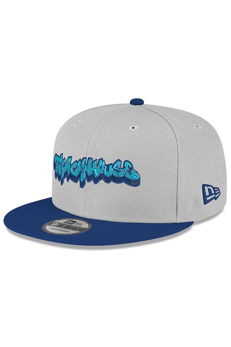 Men's New Era  Gray/Blue TRACKHOUSE RACING Graffiti 9FORTY Adjustable Hat, Alternate, color, Gray