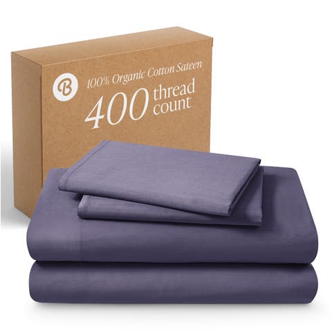 400 Thread Count Organic Cotton Sateen Sheet Set