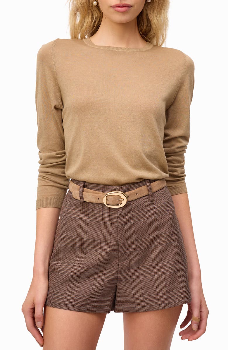 CAMI NYC Jaime Cotton & Silk Sweater, Main, color, Miso