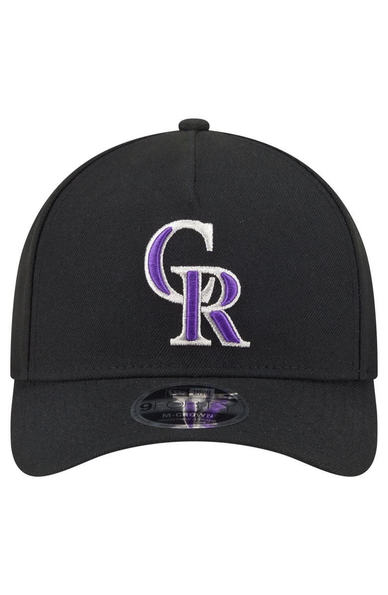 New Era Men's New Era Black Colorado Rockies 9FORTY M-Crown Adjustable Hat, Alternate, color, Black