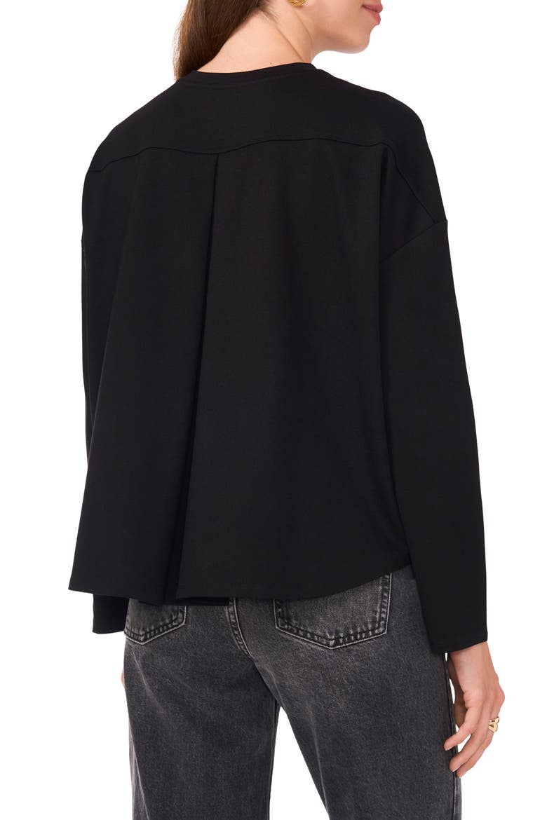 Drop Shoulder Sweatshirt, Alternate, color, RICH BLACK