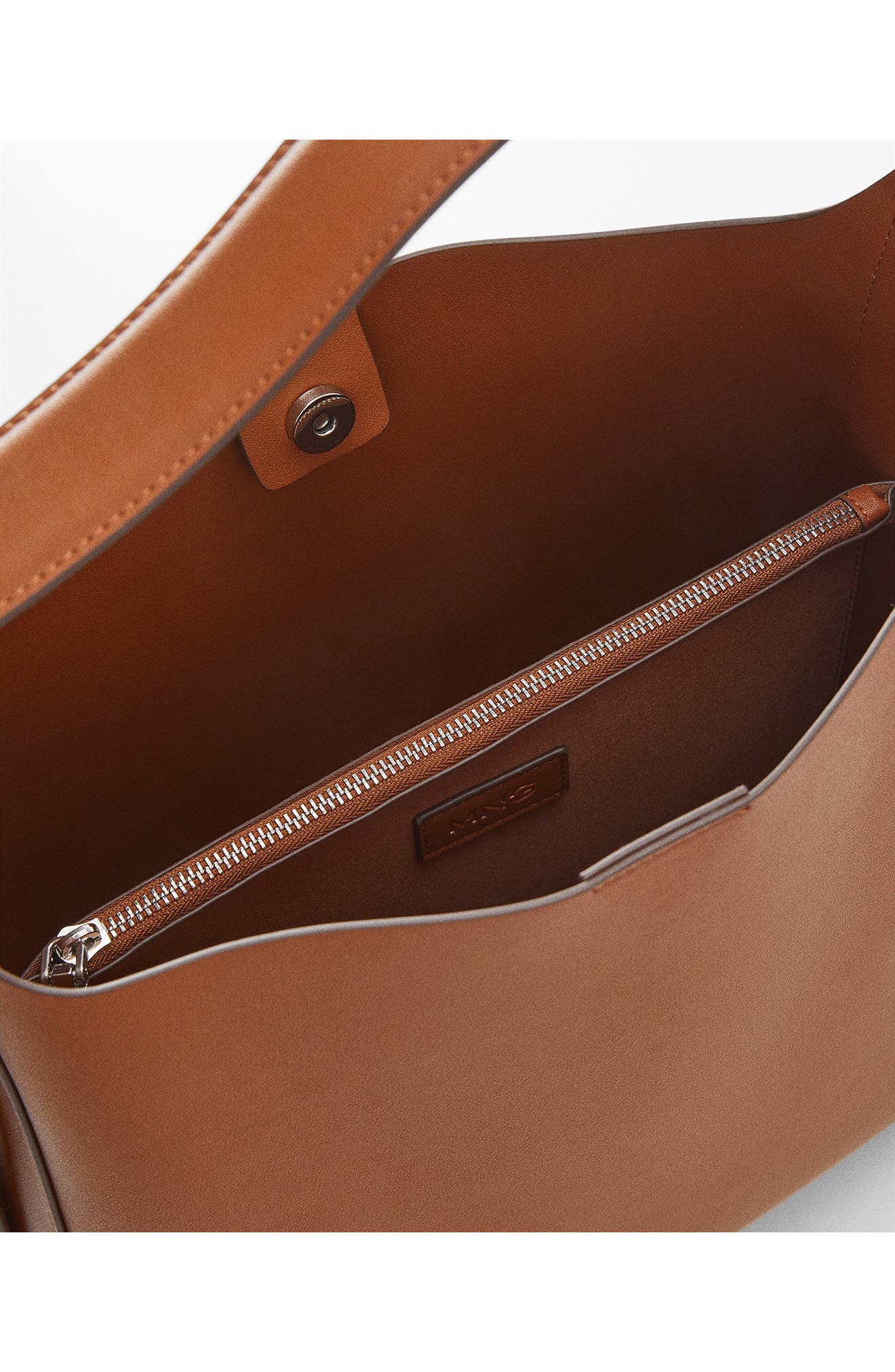 Faux Leather Shopper, Alternate, color, LEATHER