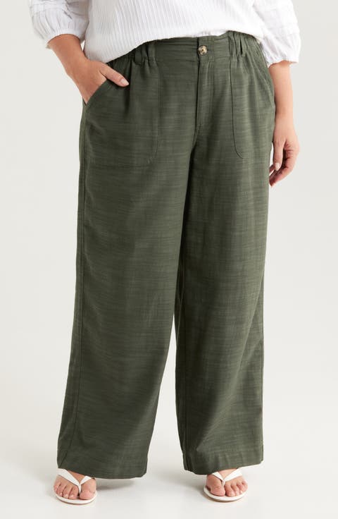 Sky Rise Paperbag Waist Pants (Plus Size)