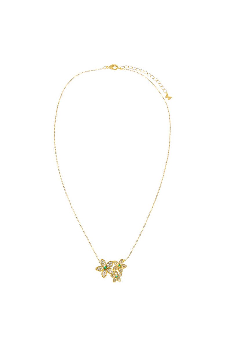 BY ADINA EDEN Pave Multi Flower Pendant Necklace, Alternate, color, 