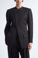 Bottega Veneta Collarless Wool Poudre Jacket
