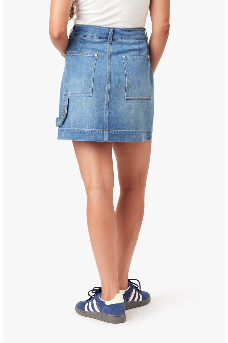 Utility Pocket Denim Miniskirt, Alternate, color, COVE