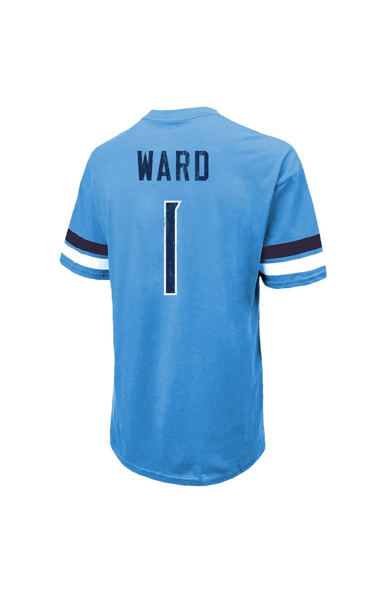 Majestic Threads Men's Majestic Threads Cam Ward Light Blue Tennessee Titans 2025 NFL Draft First Round Pick Oversized T-Shirt, Alternate, color, Light Blue