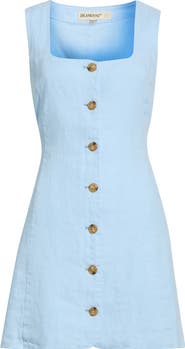 BLANKNYC Sleeveless Square Neck Linen Dress