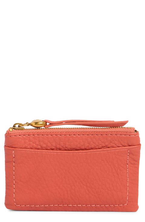 Lumen Leather Zip Card Case