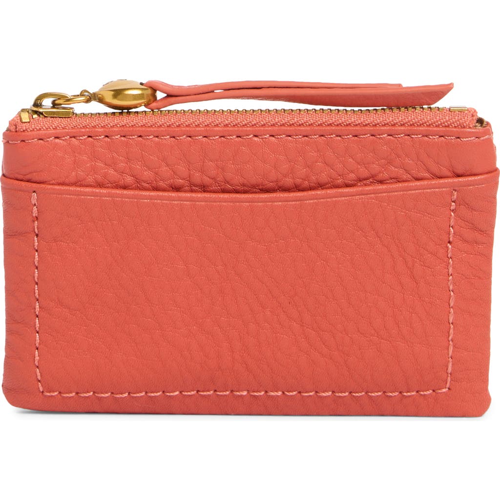 Hobo Lumen Leather Zip Card Case In Brown