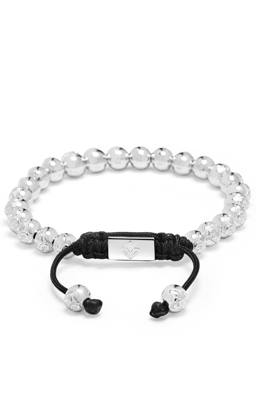 Nialaya Sterling Silver Beaded Bracelet In Silver