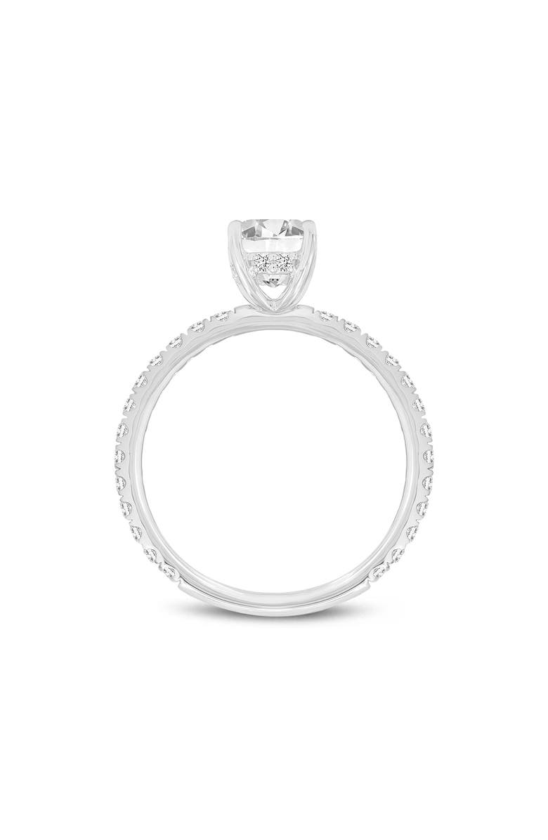 LuvMyJewelry Melina 14K White Gold Cushion Lab Grown Diamond Engagement Ring - 2.0 Ct, Alternate, color, 14K White Gold