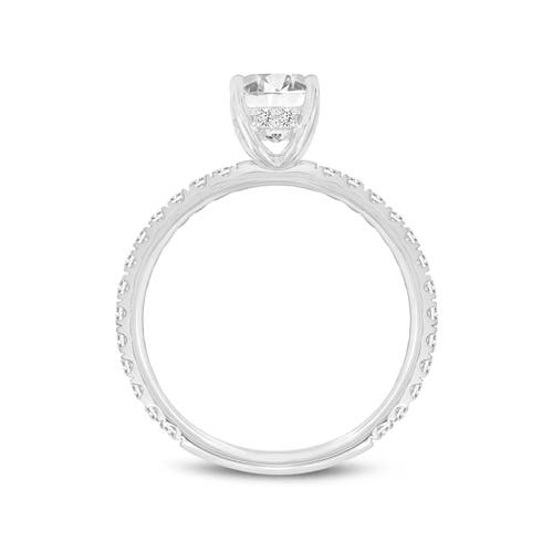 Luvmyjewelry Melina 14k White Gold Cushion Lab Grown Diamond Engagement Ring In 14k White Gold