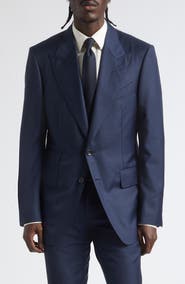 TOM FORD Shelton Wool Sharkskin Suit Jacket