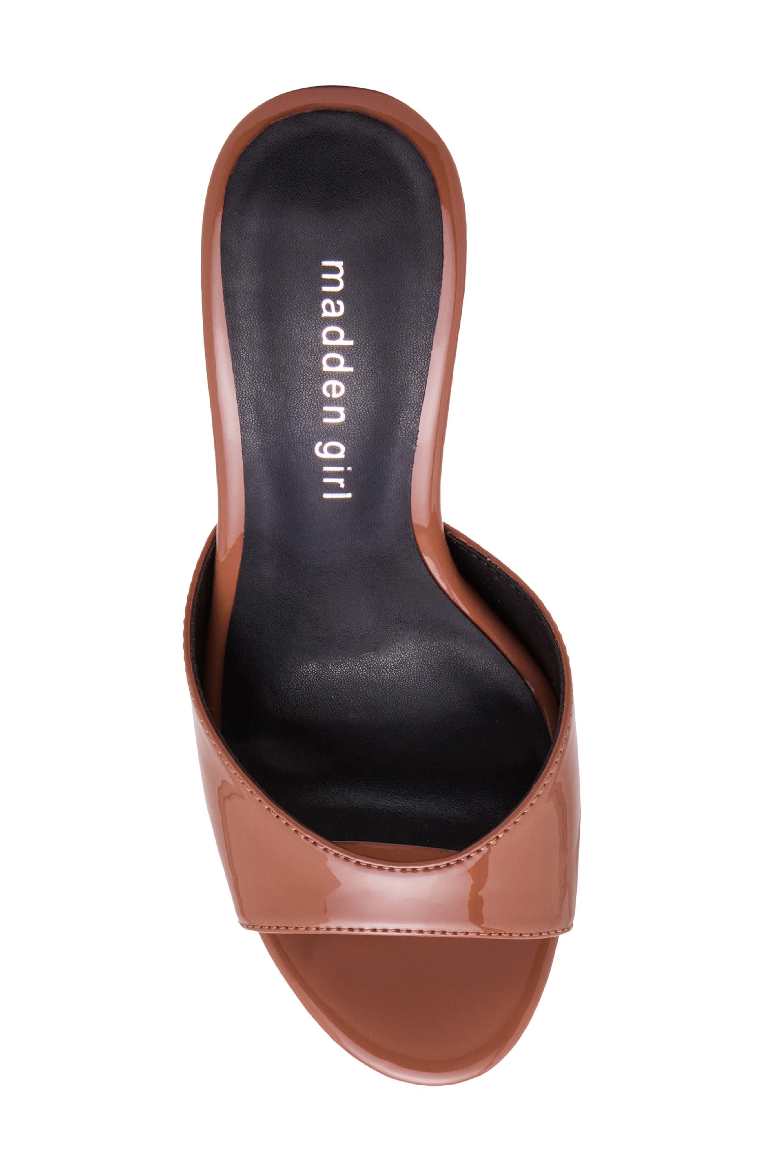 Gibson Faux Leather Slide Sandal, Alternate, color, CARAMEL PATENT