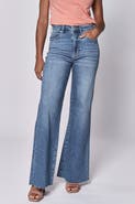 Dear John Fiona High Waist Raw Hem Wide Leg Jeans