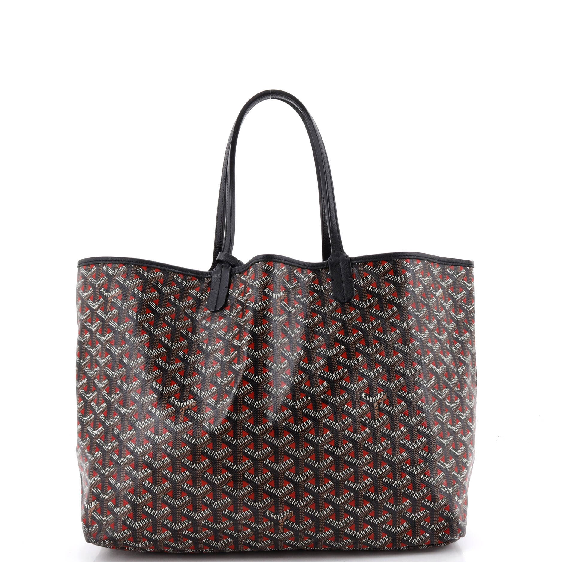 Pre-Owned Goyard Saint Louis Tote Claire Voie Coated Canvas PM, Alternate, color, Red