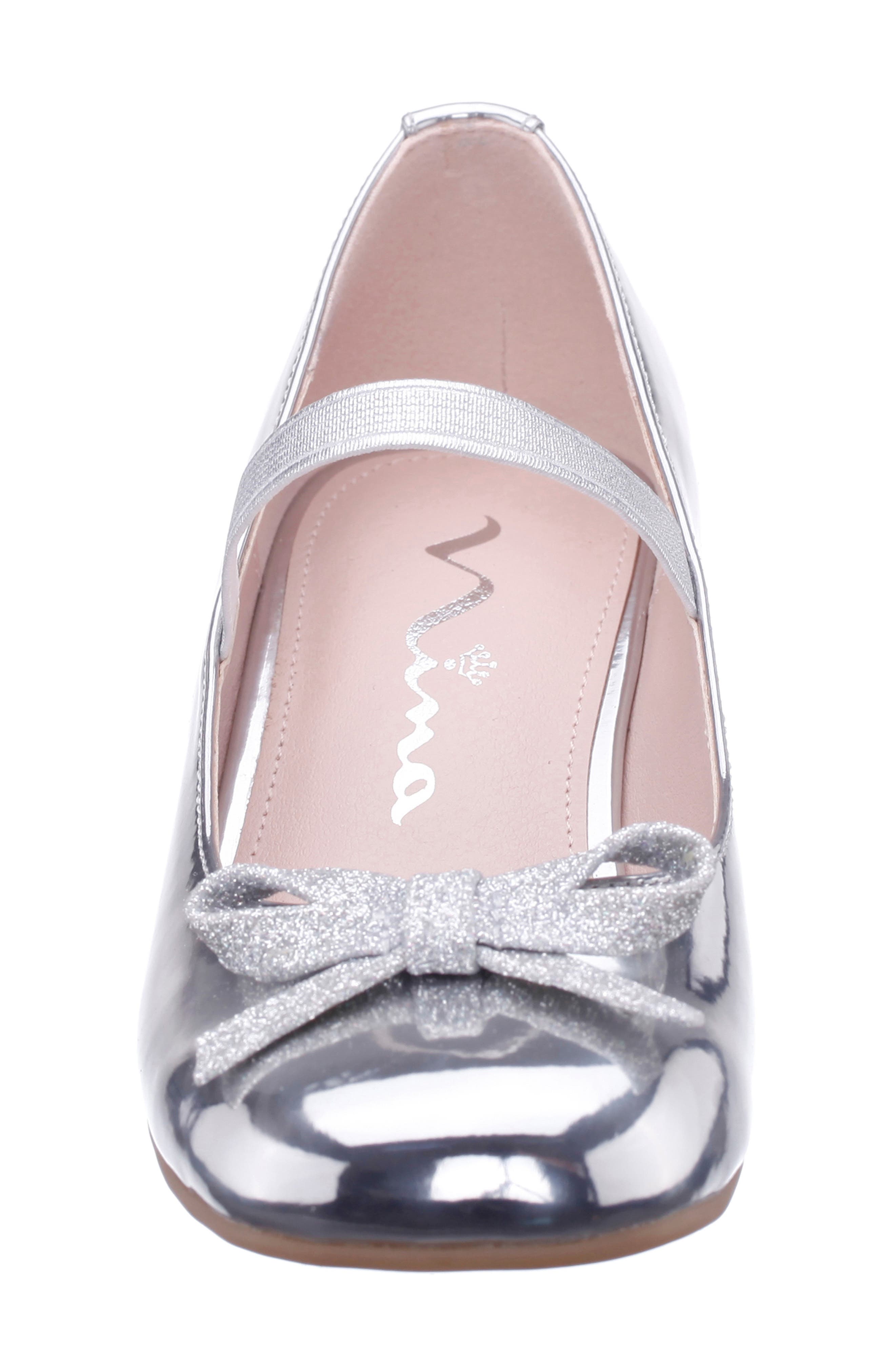 Nina Kids' Bryonna Mary Jane Pump, Alternate, color, Silver Metallic
