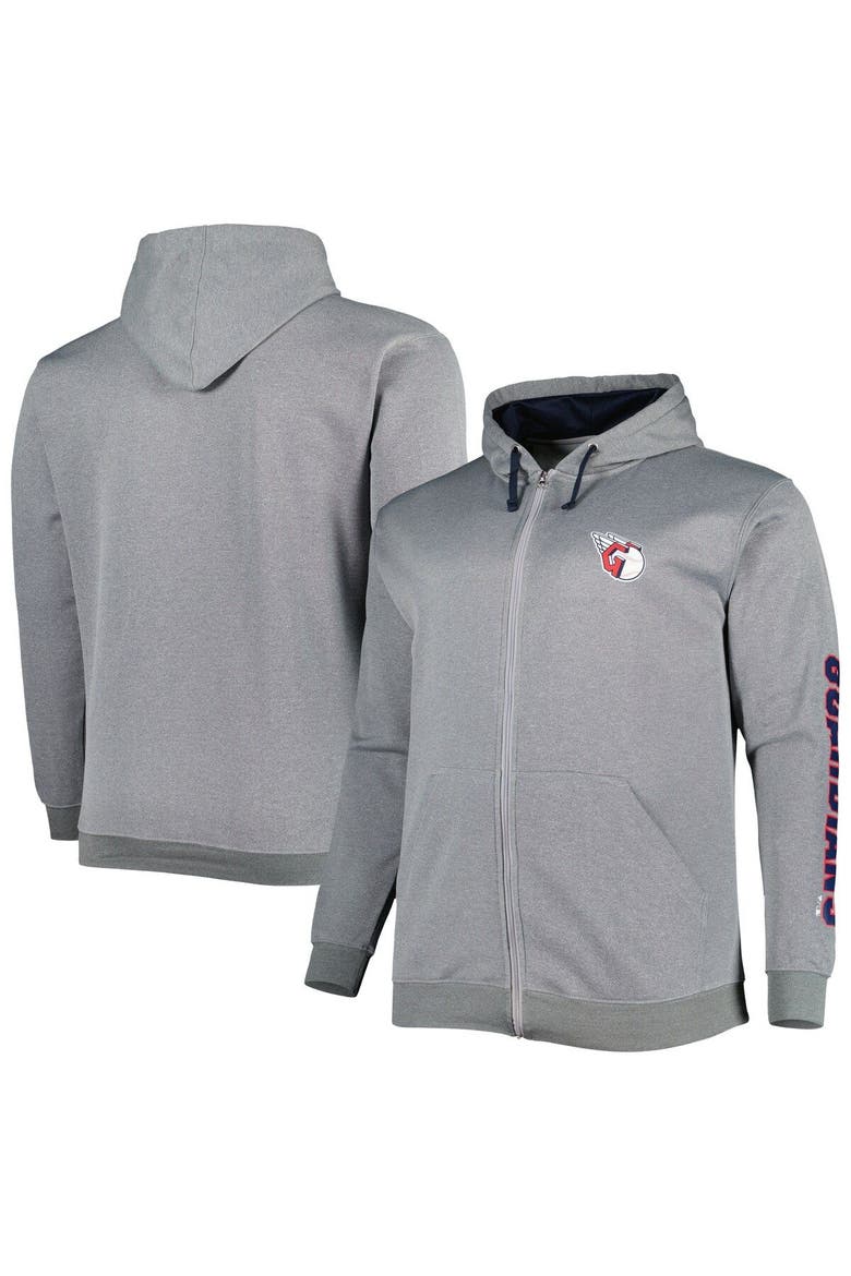Men's Profile Ash Cleveland Guardians Big & Tall Pullover Hoodie, Main, color, Ash