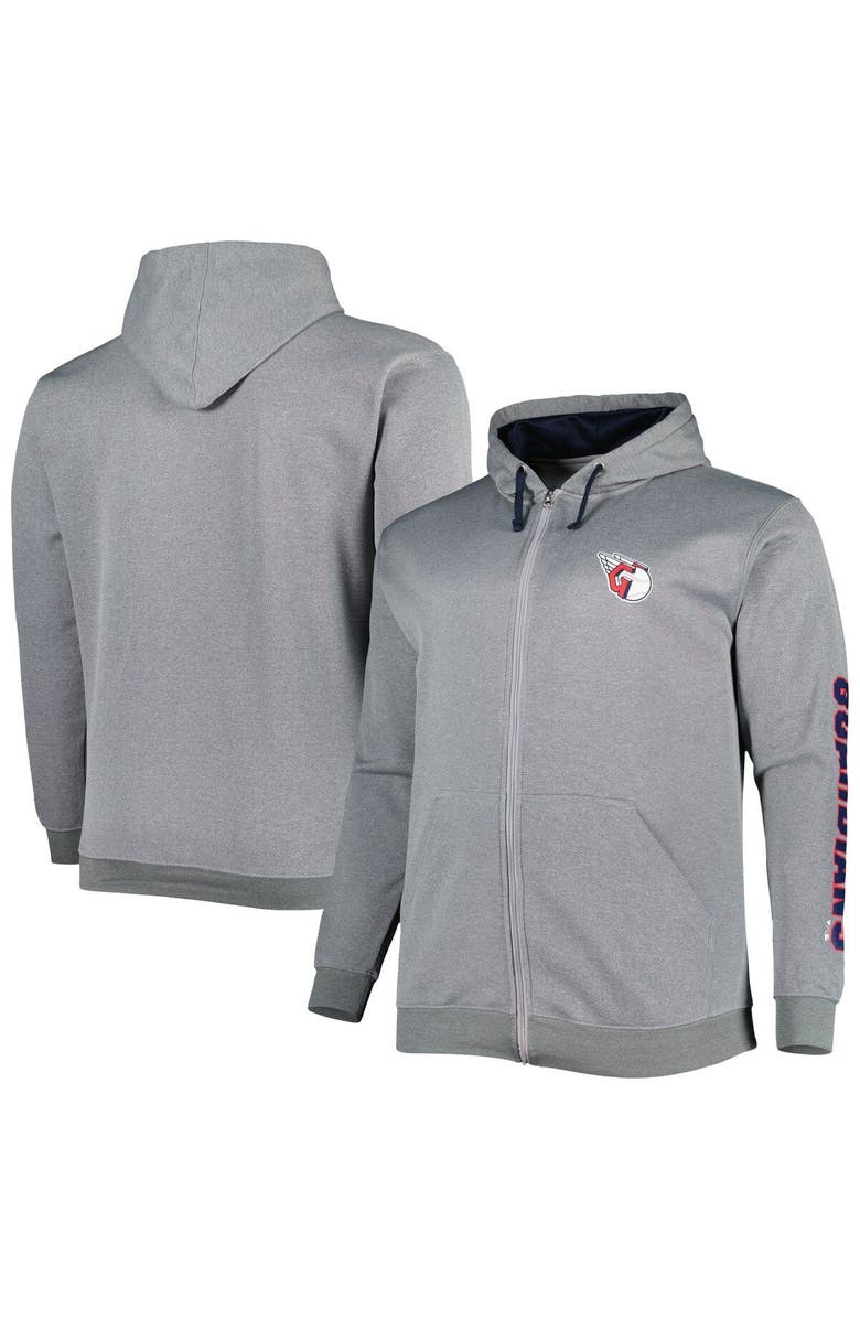 PROFILE Men's Profile Ash Cleveland Guardians Big & Tall Pullover Hoodie, Main, color, Ash