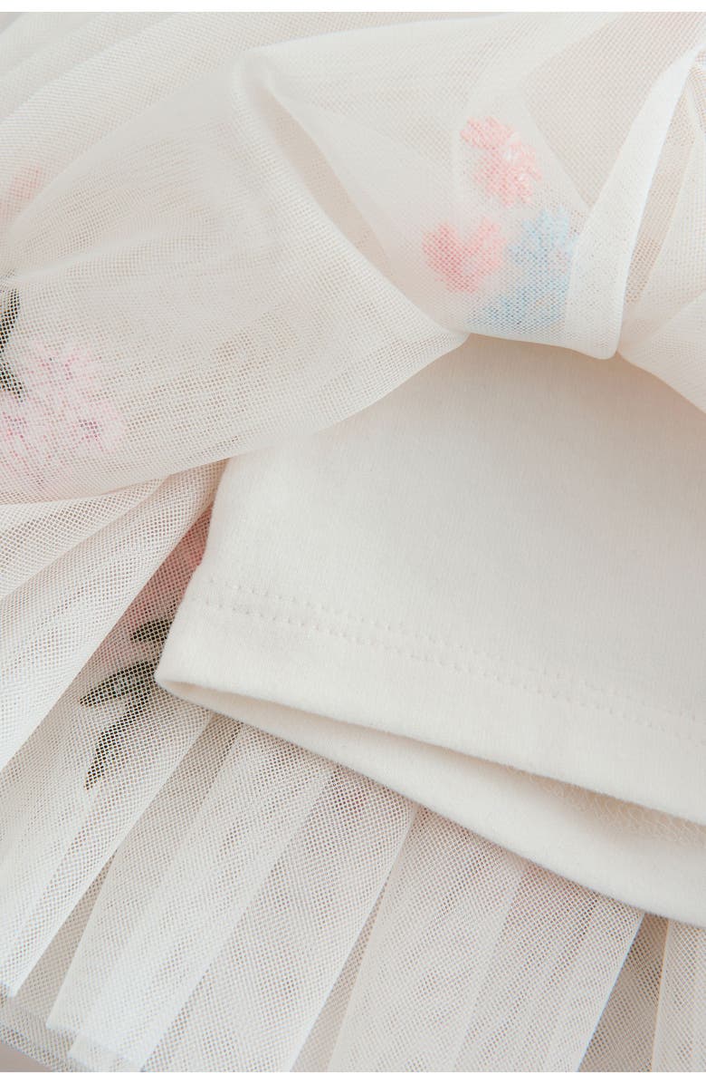 NEXT Kids' Graphic T-Shirt & Tulle Skirt Set, Alternate, color, White