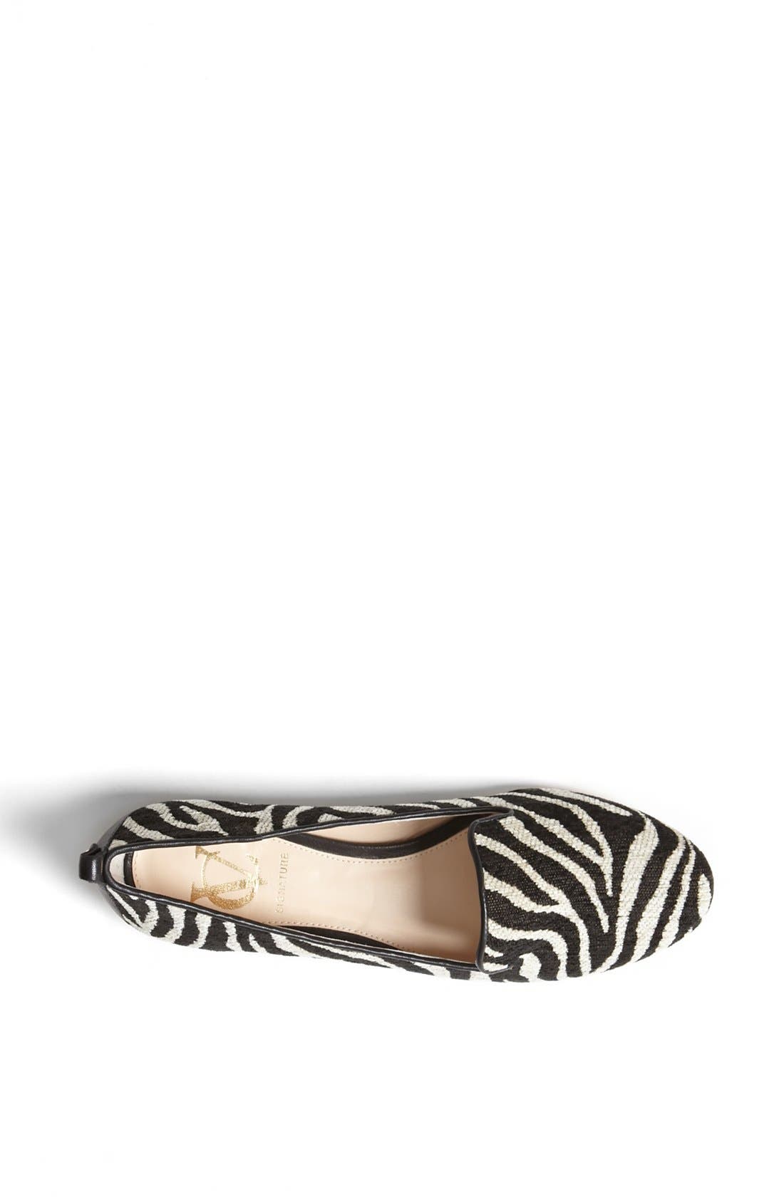 'Adeline' Loafer, Alternate, color, BLACK/ WHITE ZEBRA