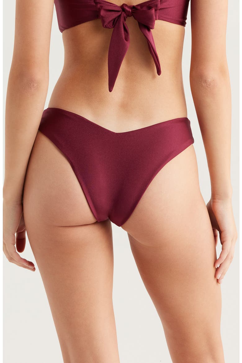 V-Cut Bikini Bottoms, Alternate, color, SANGRIA