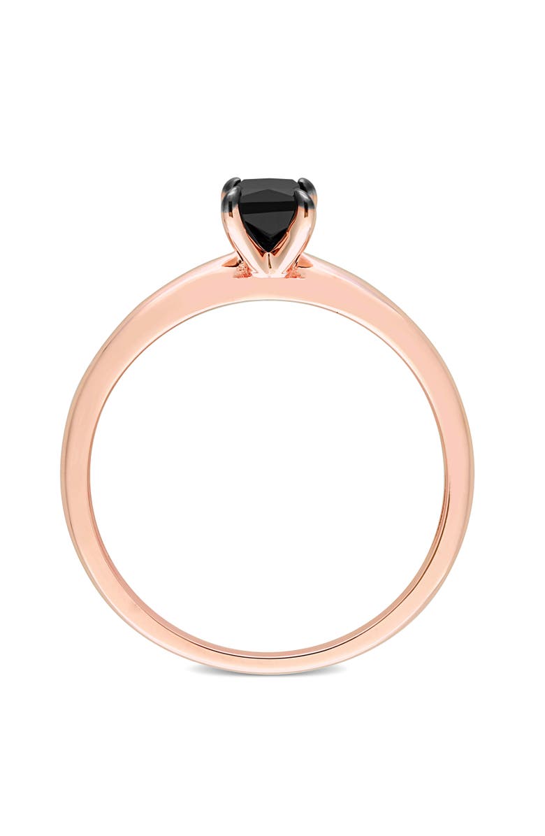 Julianna B. Black Diamond Solitaire Engagement Ring 10k, Alternate, color, 10K Rose Gold