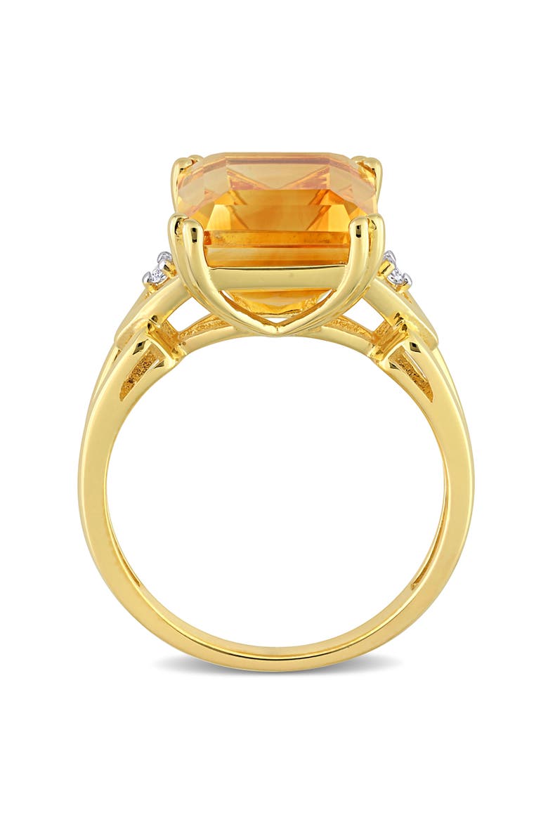 Gemstones & White Topaz Cocktail Ring, Alternate, color, Citrine/Yellow-Plated
